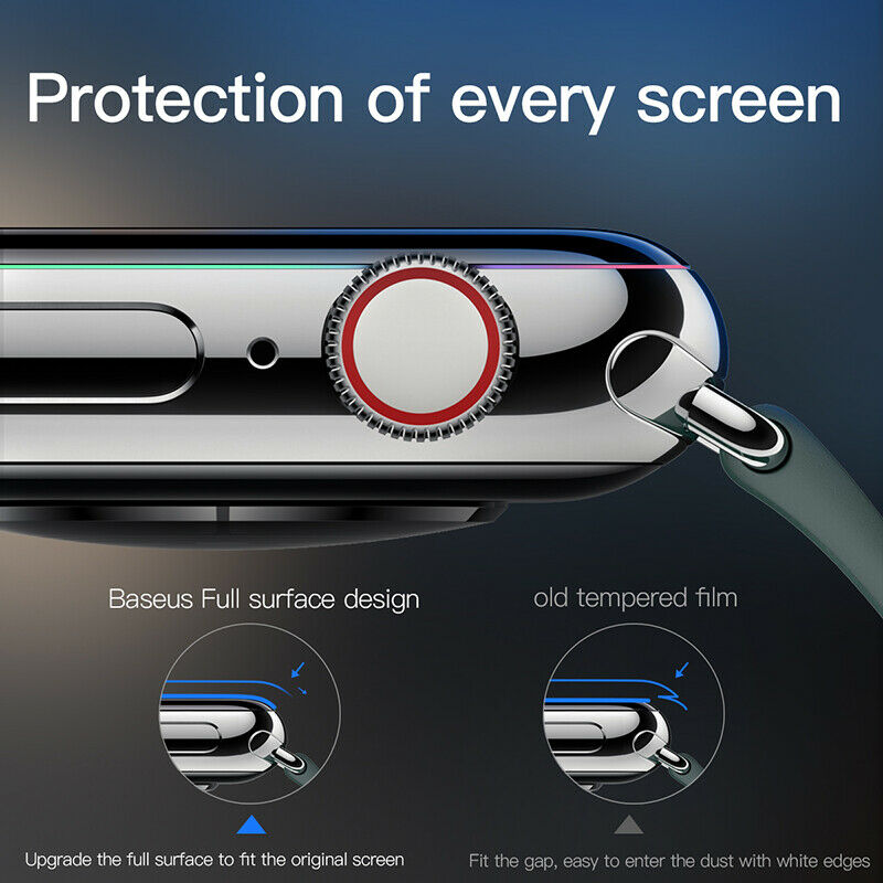 Miếng Dán Màn Hình Full Màn 3D Apple Watch 44mm Hiệu Baseus bảo vệ màn hình apple luôn như mới chống trầy, chống va đập hiệu quả